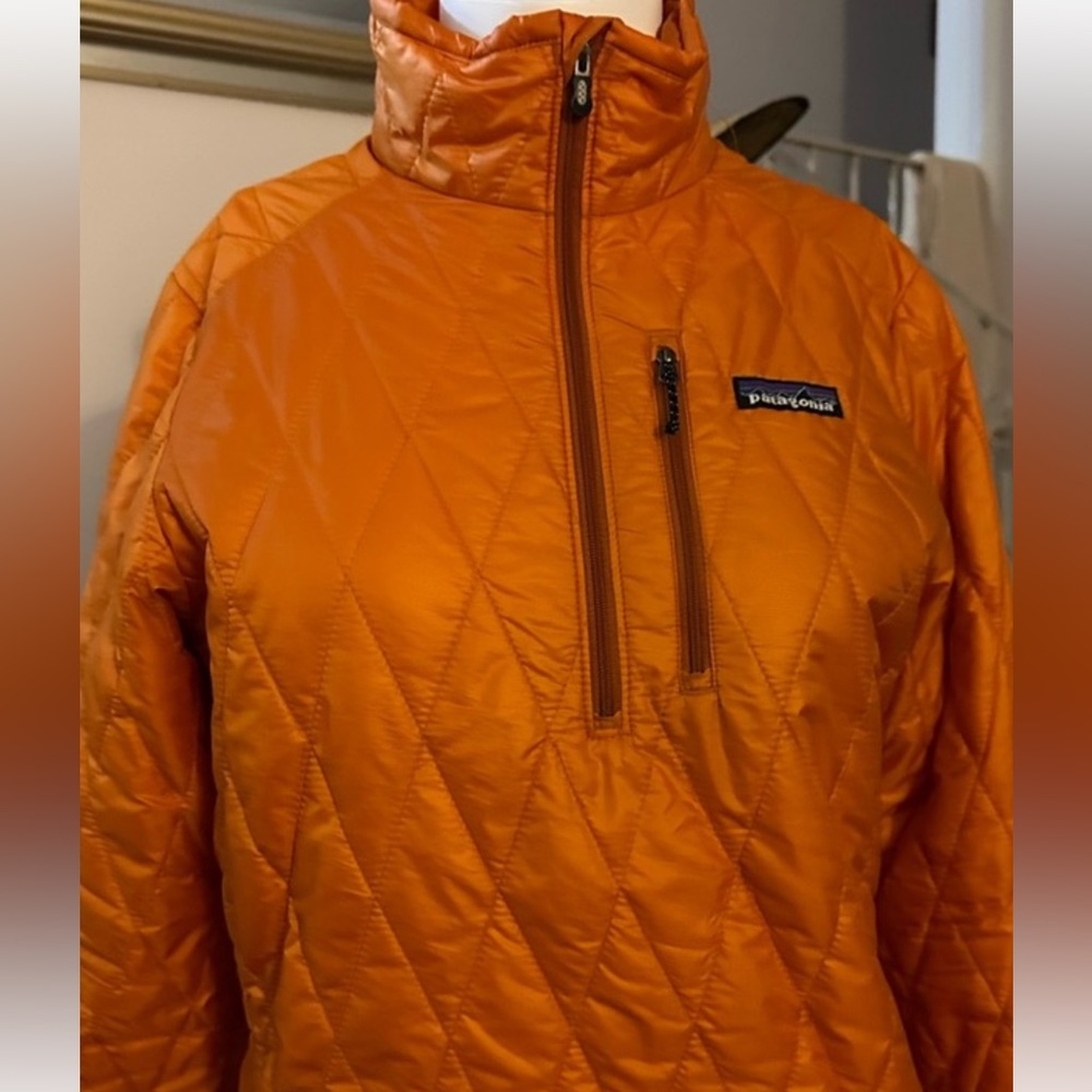 PATAGONIA Nano Puff Pullover Jacket Diamond Quilted Orange Women's Size S - Picture 11 of 11